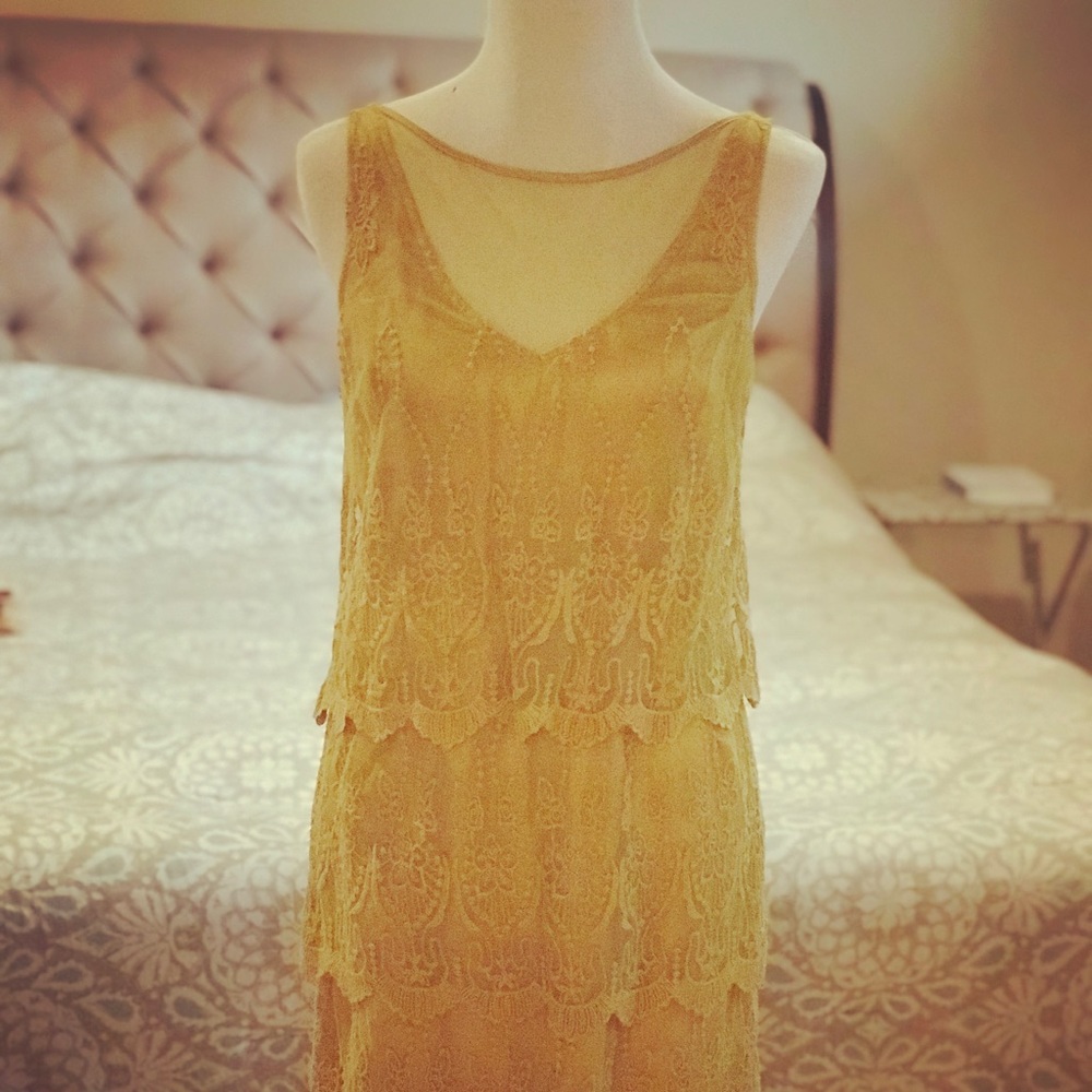Yellow Layered party dress